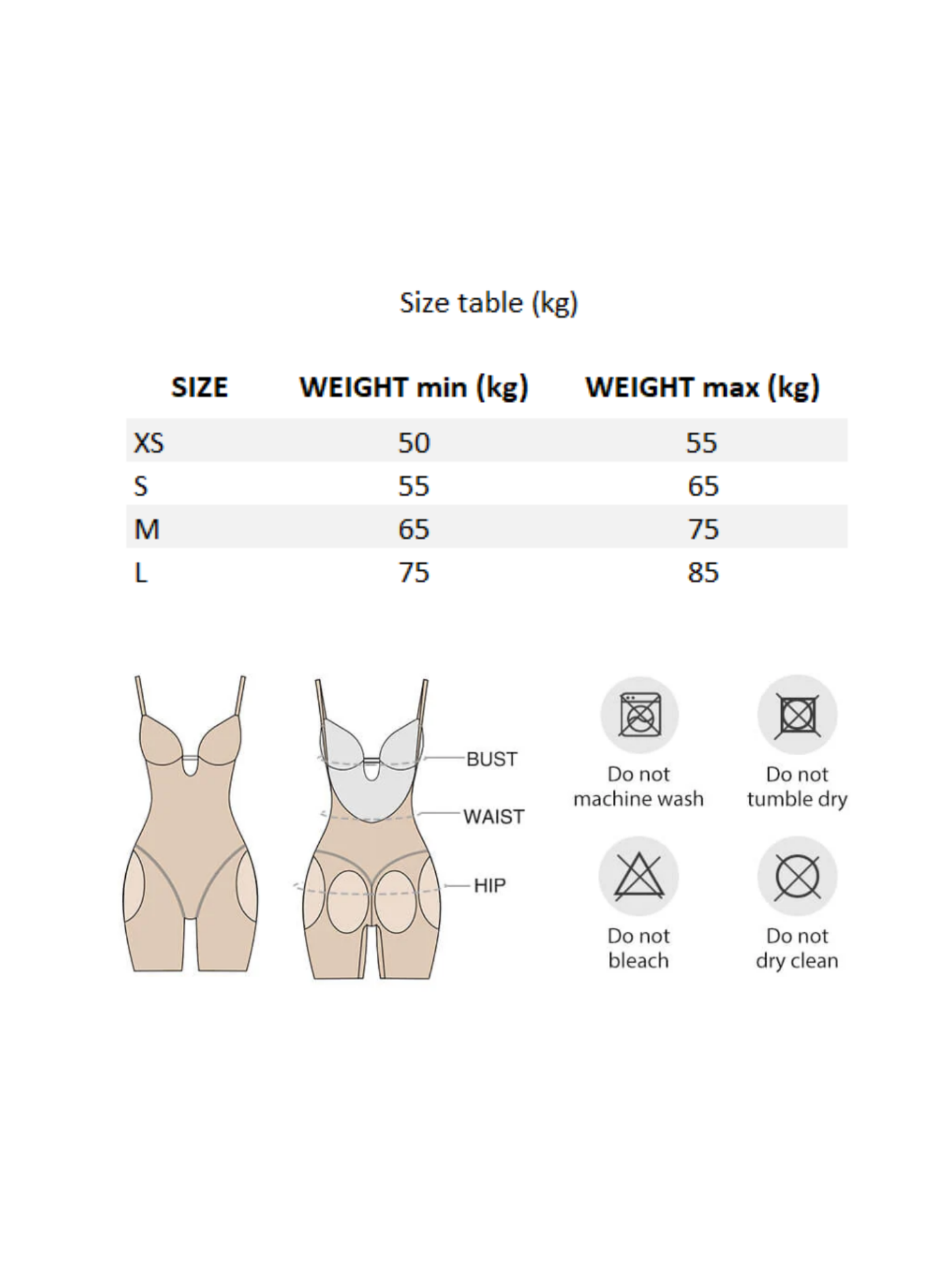 Backless Shapewear With Removable Butt And Hips Pads - Ар задгай, өгзөг ташааны нэмэлт падтай - Black