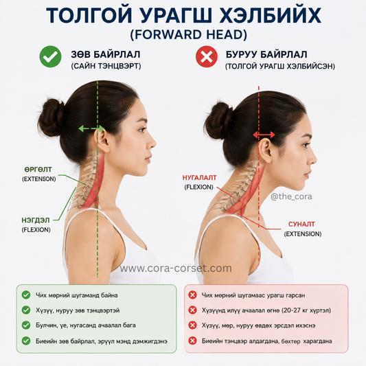 Толгой урагш түрэх (Forward Head Posture) яагаад үүсдэг вэ?
