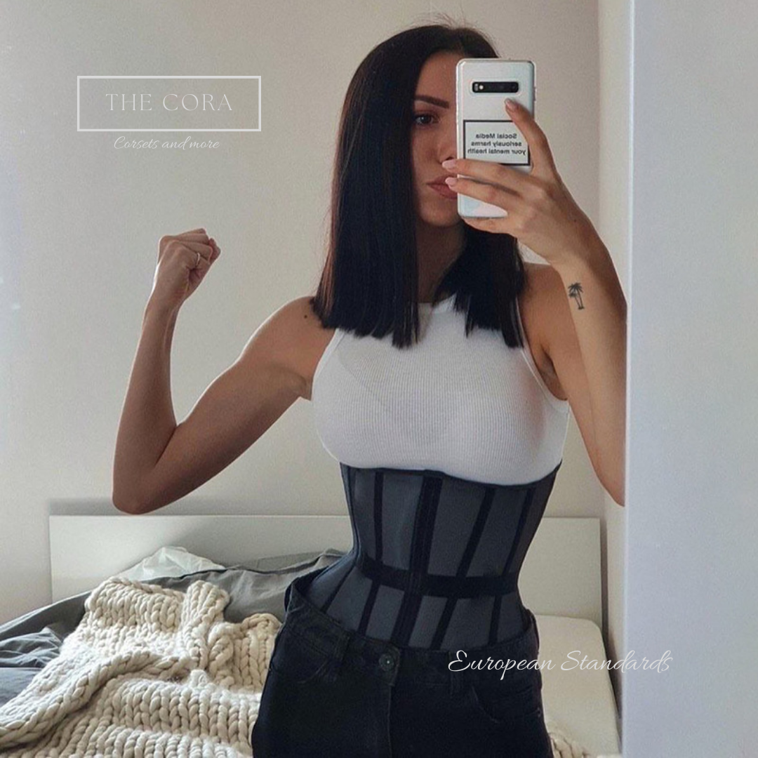 12 сүлжмэл ган нуман оруулгатай гоёлын MESH корсет (Энгийн)