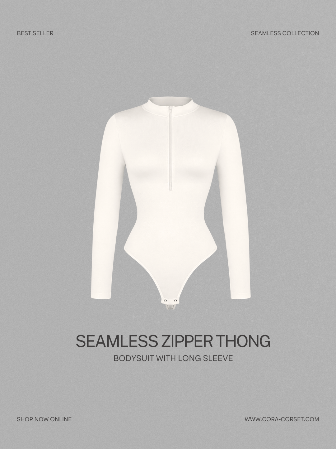 Bodysui V Zipper White (Light support)