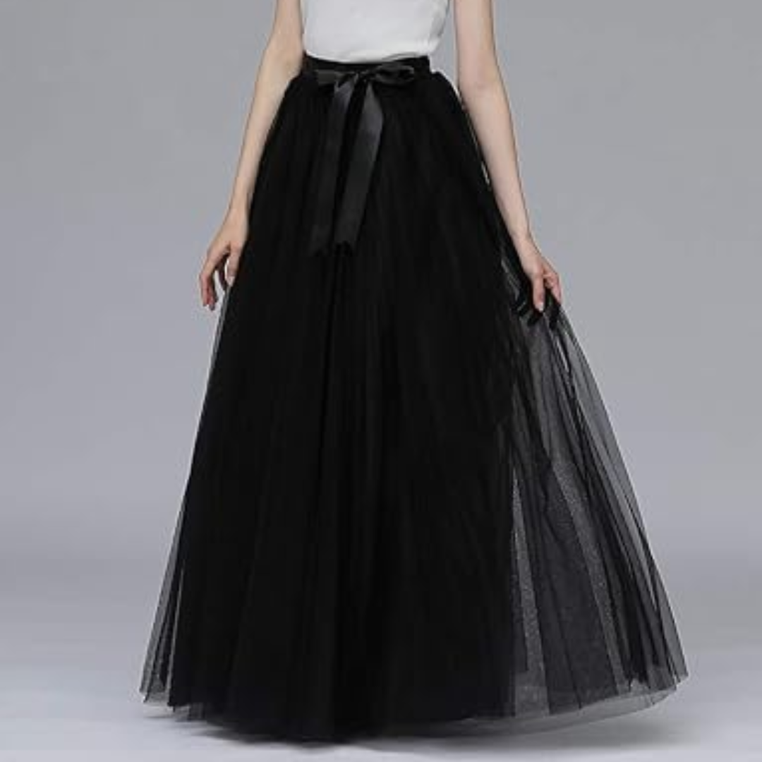 Урт Tulle хар (6 layers)