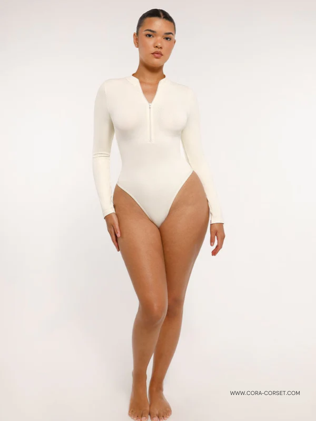 Bodysui V Zipper White (Light support)