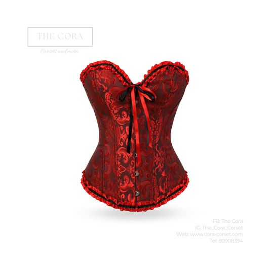 Цээж дарсан чимэглэлтэй корсет - Rose Red