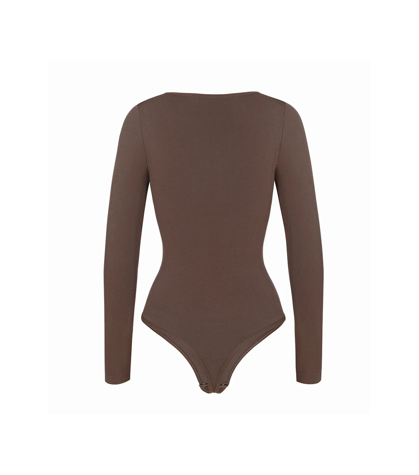 Seamless Button Sleeve - Light Support - Brown