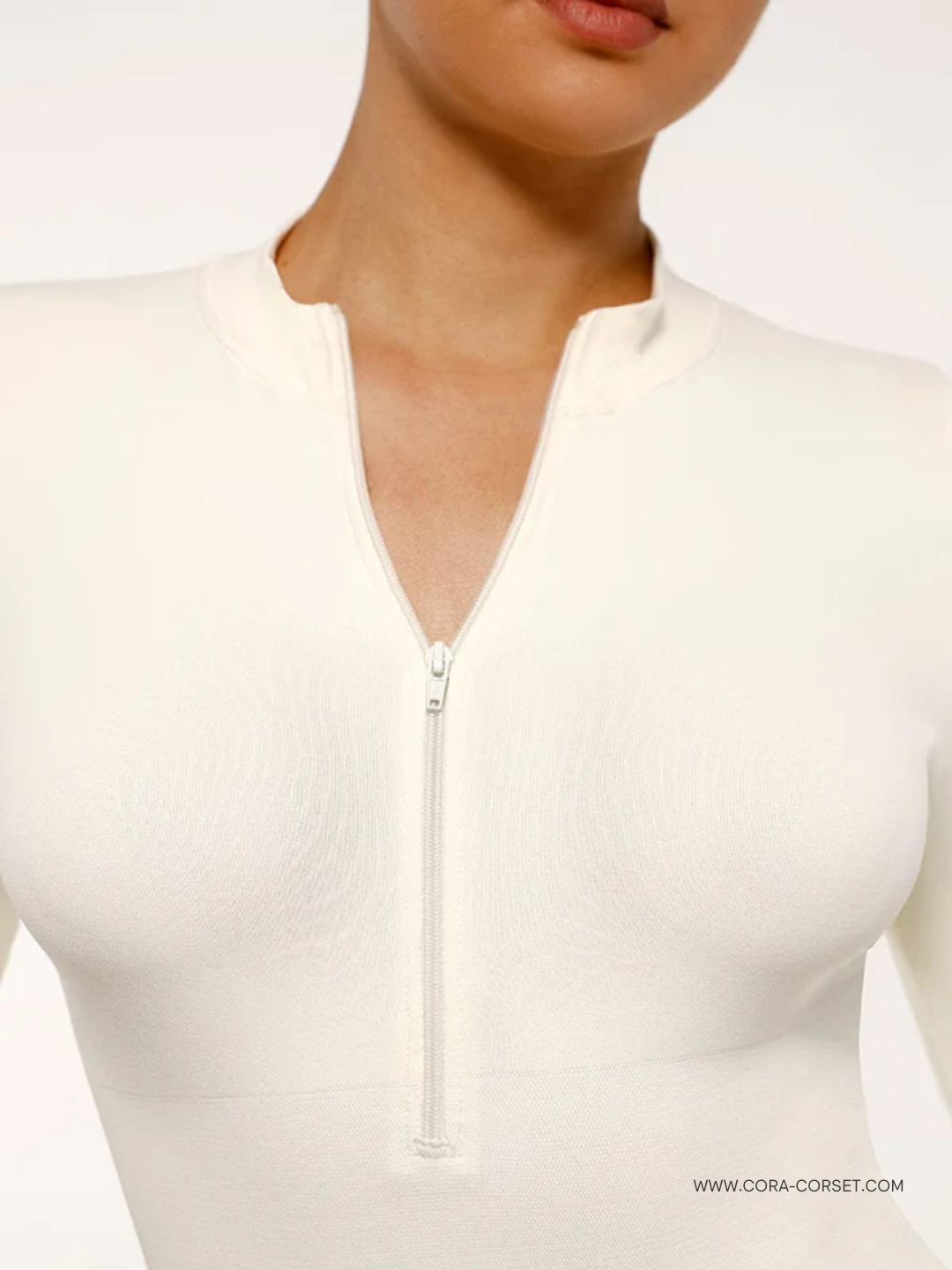Bodysui V Zipper White (Light support)