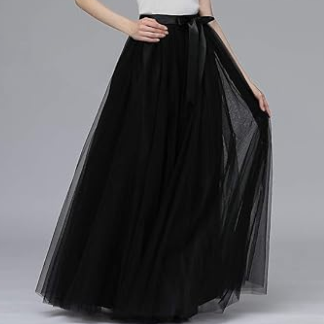 Урт Tulle хар (6 layers)