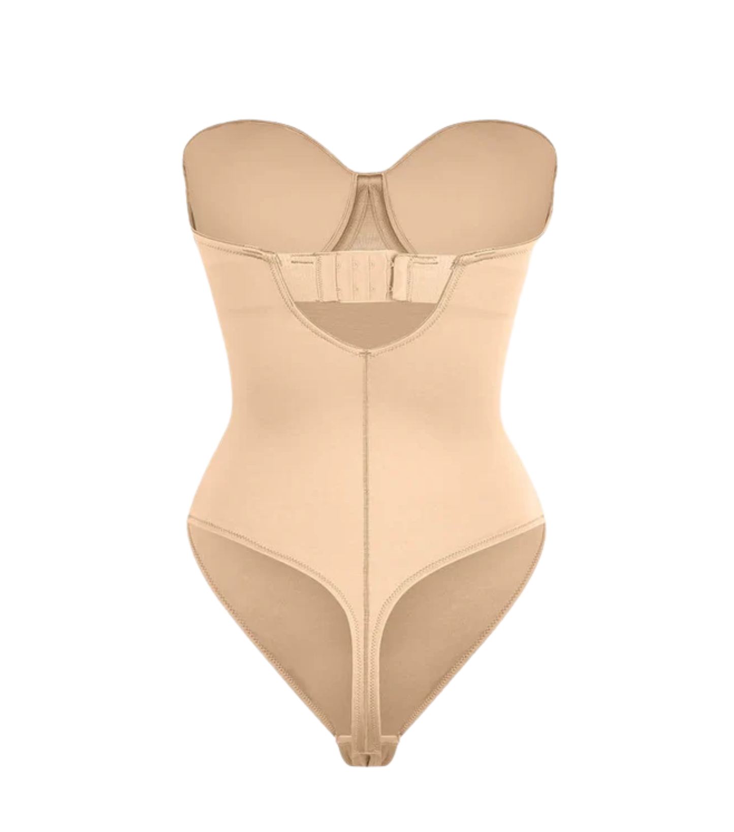 Strap Removable Waist And Abdomen Shaping Thong Bodysuit