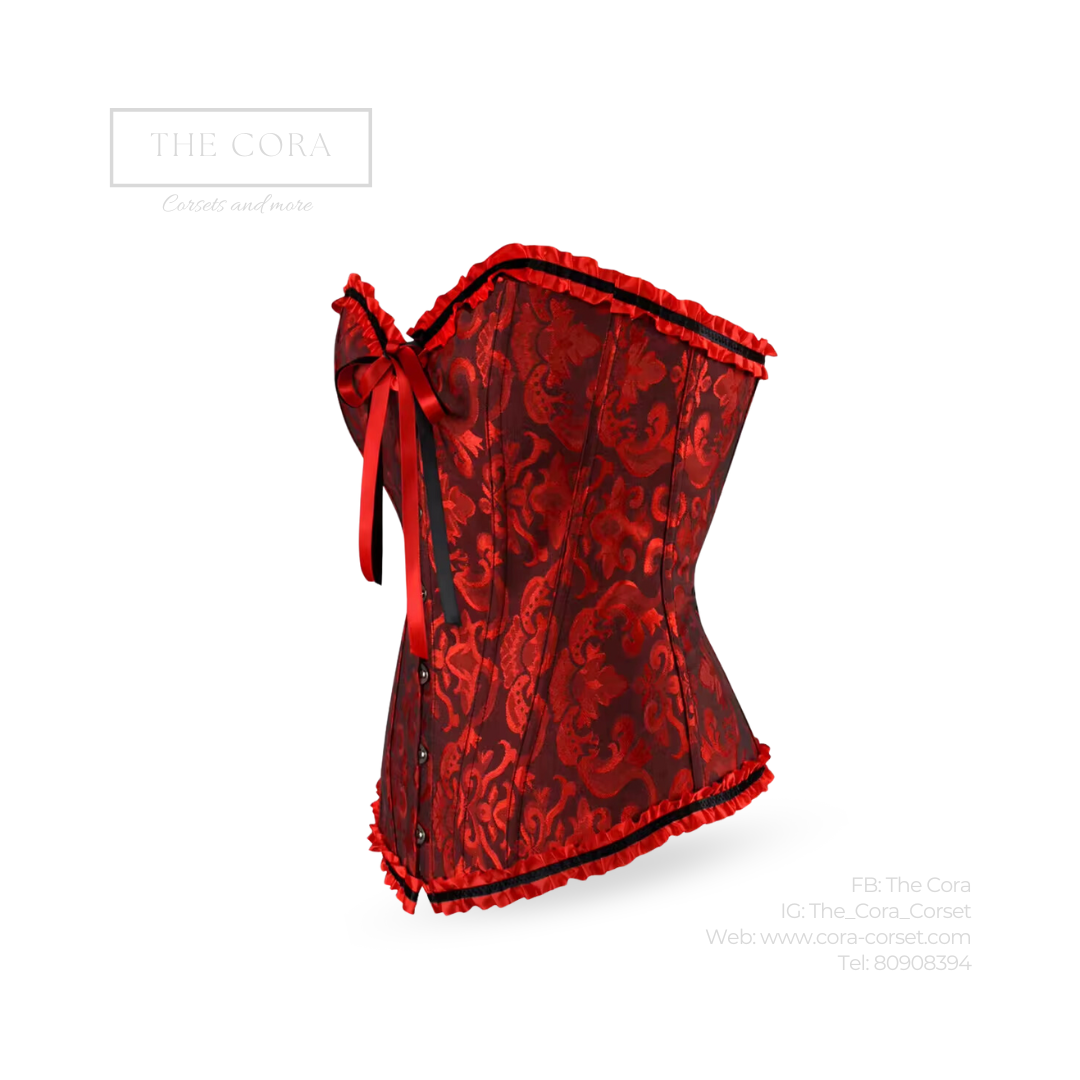 Цээж дарсан чимэглэлтэй корсет - Rose Red