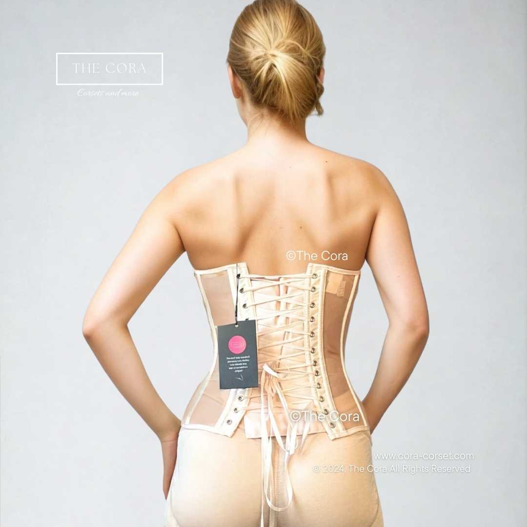 Luna Mesh Corset Top Beige
