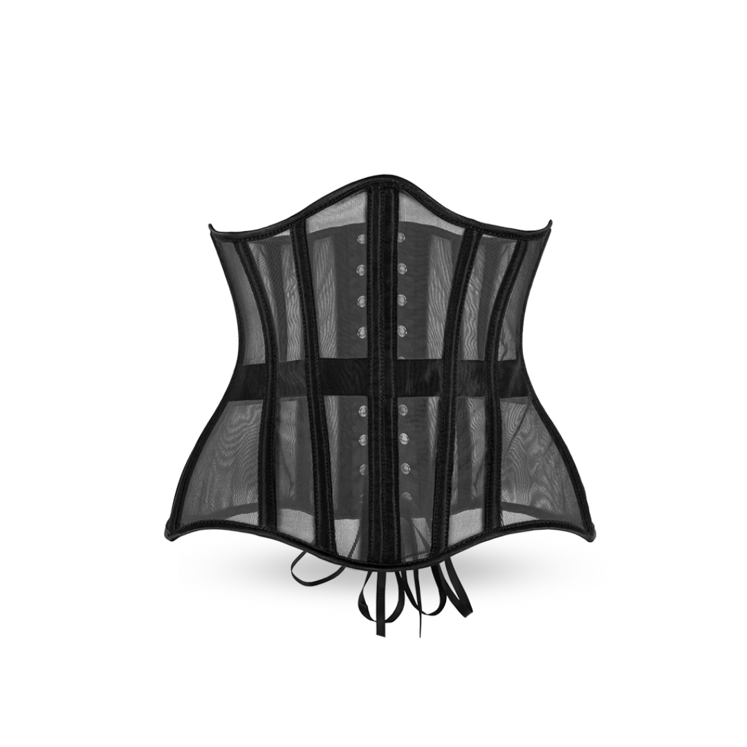 12 сүлжмэл ган нуман оруулгатай гоёлын MESH корсет (Энгийн)