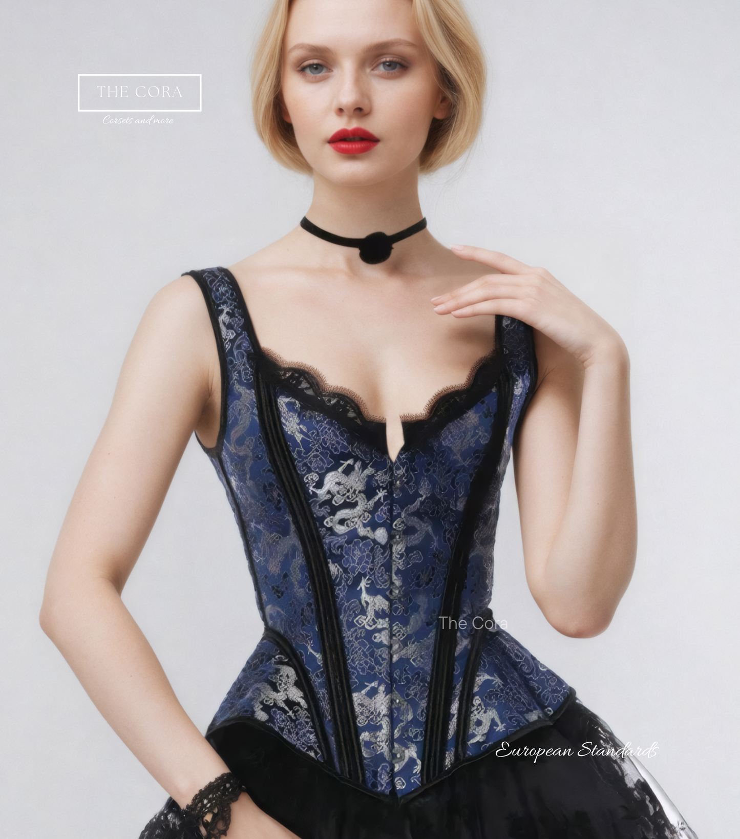 Хөх торгон VINTAGE корсет