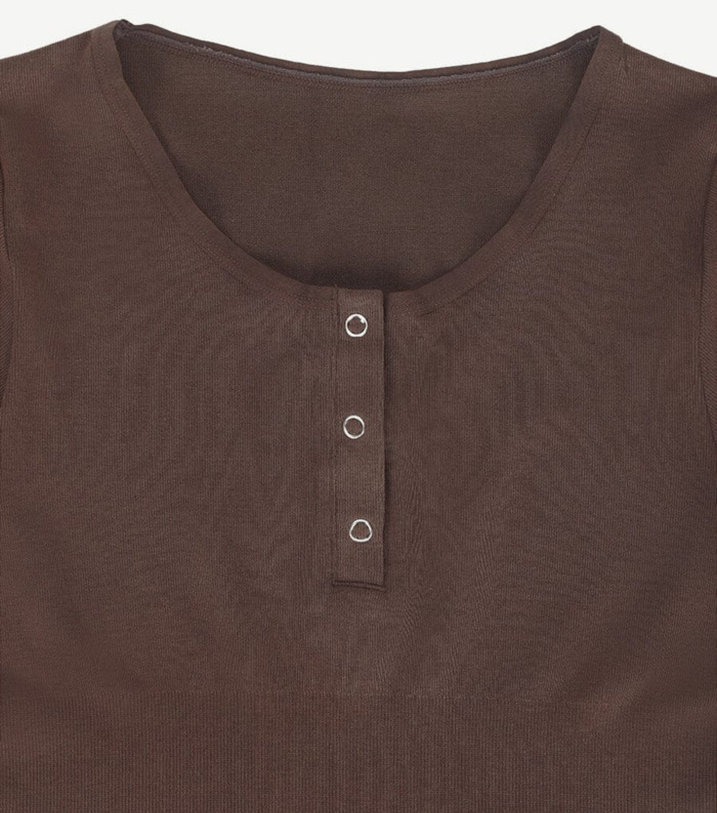 Seamless Button Sleeve - Light Support - Brown