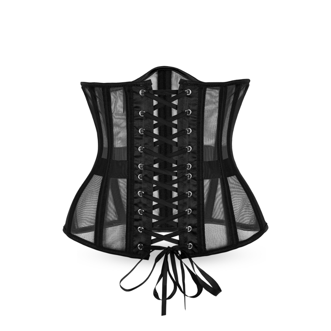 12 сүлжмэл ган нуман оруулгатай гоёлын MESH корсет (Энгийн)