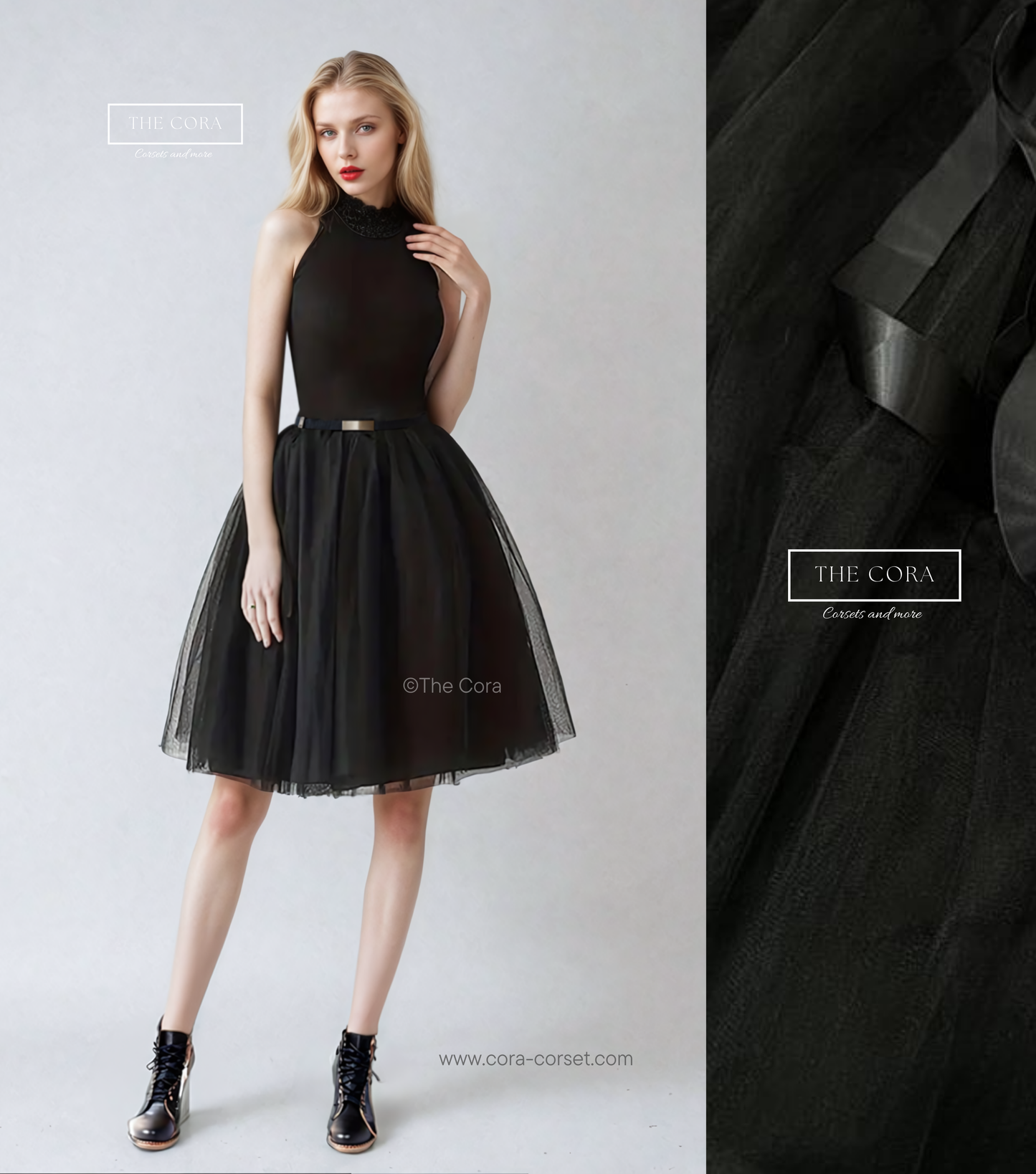 Хагас урт Tulle Хар (7 layers)