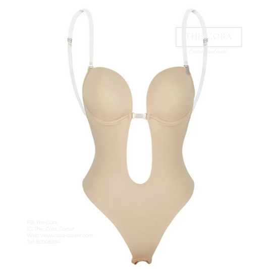 Backless BRA BODYSUIT - Beige