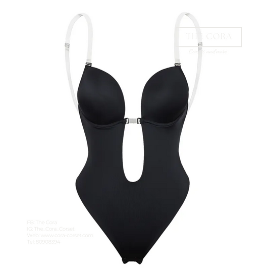 Backless BRA BODYSUIT - Black