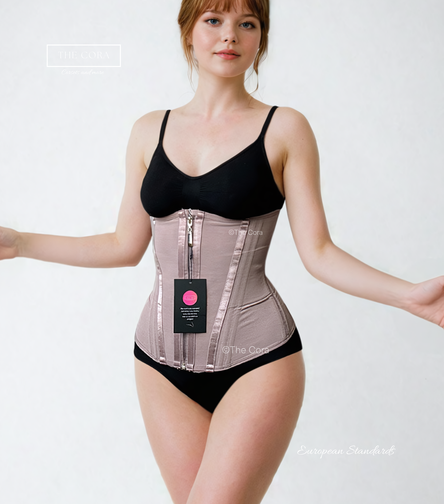 Цахилгаантай, дэгээтэй бэлхүүсний корсет - COLOMBIA HEAVY DUTY - Autumn PINK