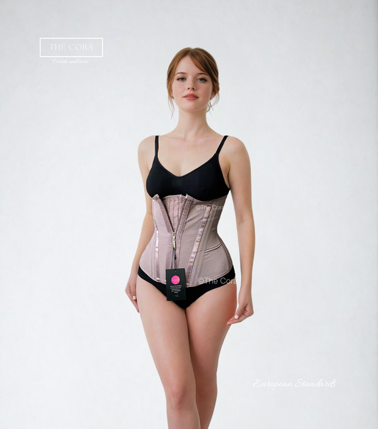 Цахилгаантай, дэгээтэй бэлхүүсний корсет - COLOMBIA HEAVY DUTY - Autumn PINK