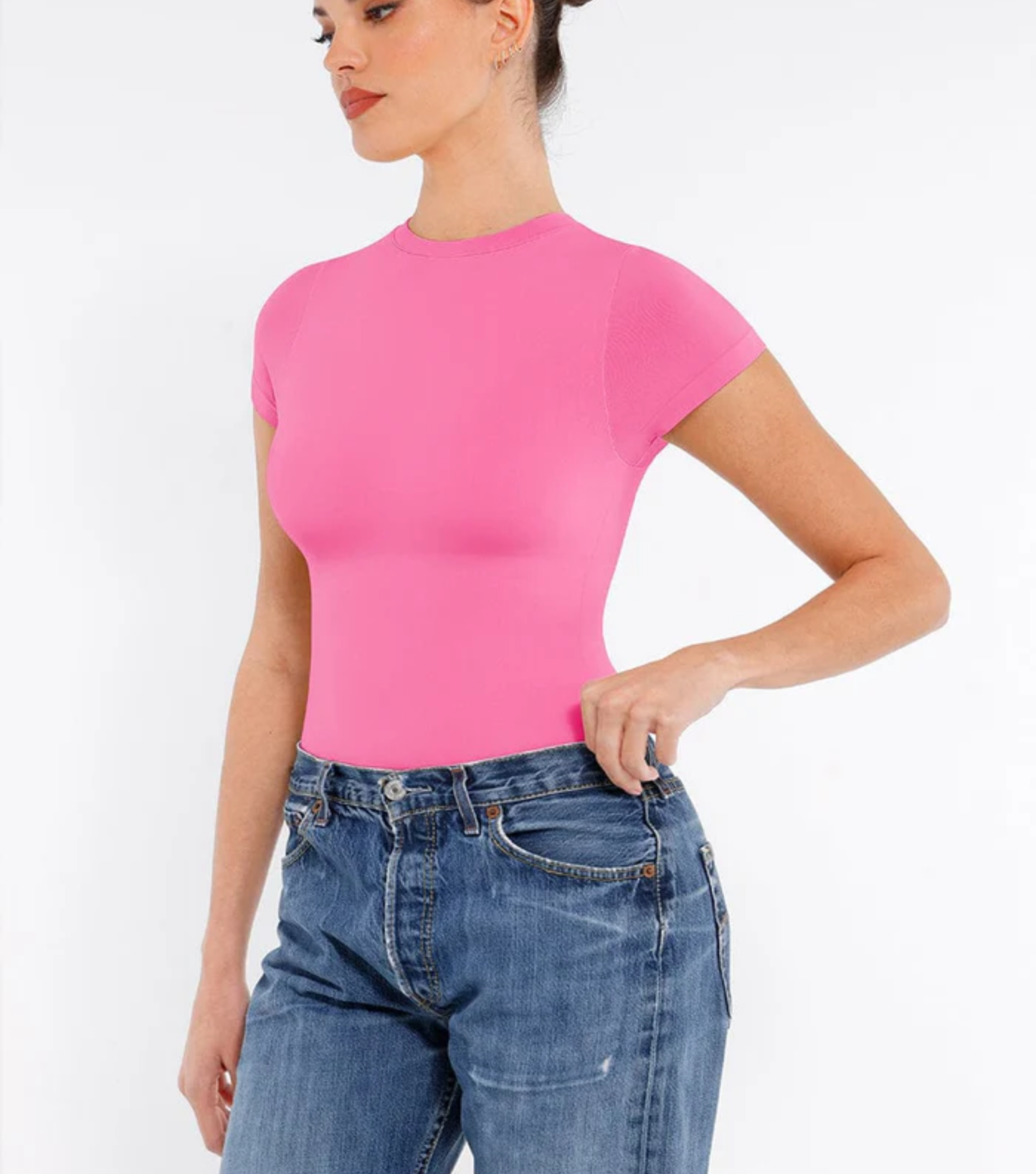 Seamless T-shirt Brief (Light Support) - Pink