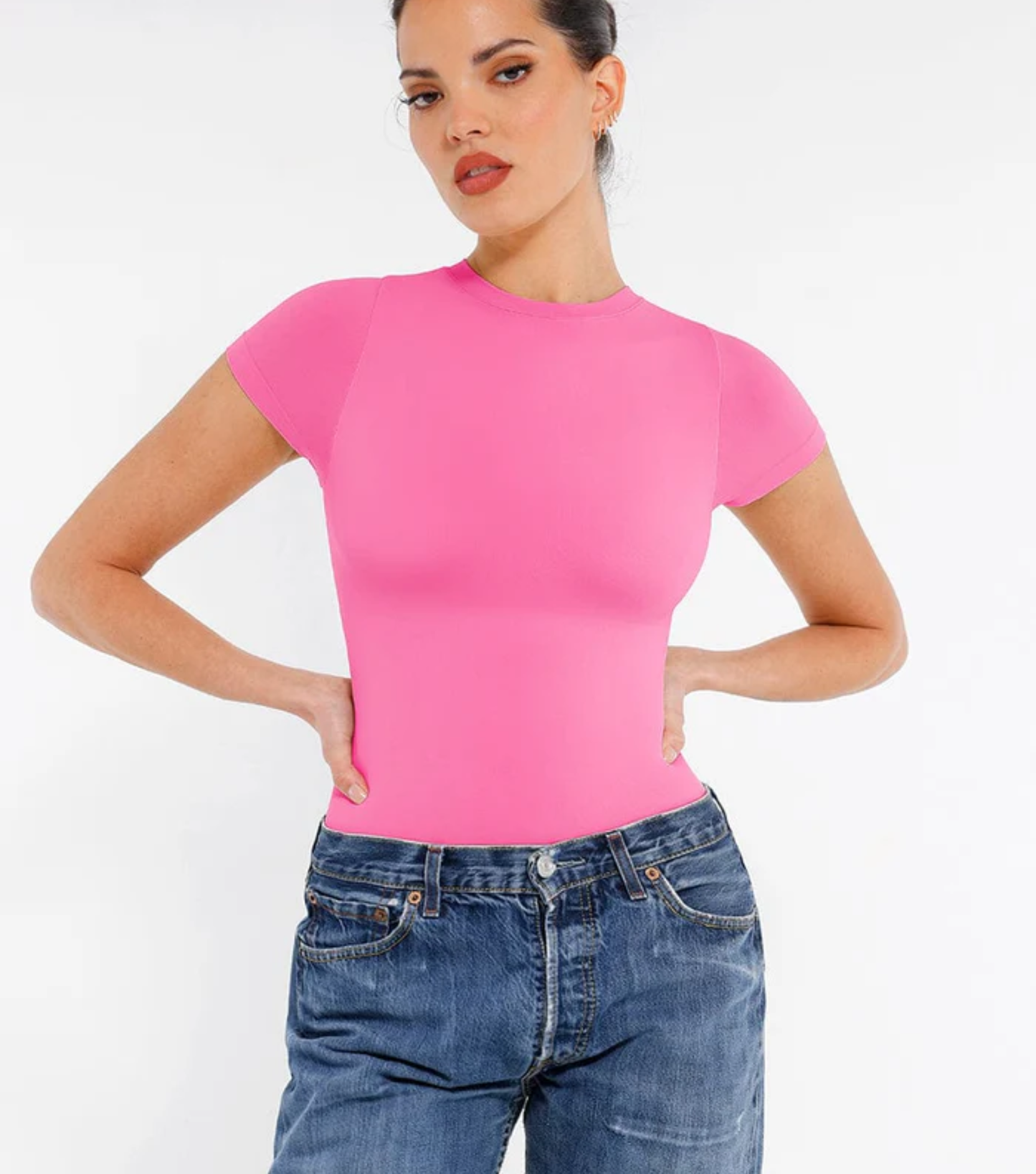 Seamless T-shirt Brief (Light Support) - Pink