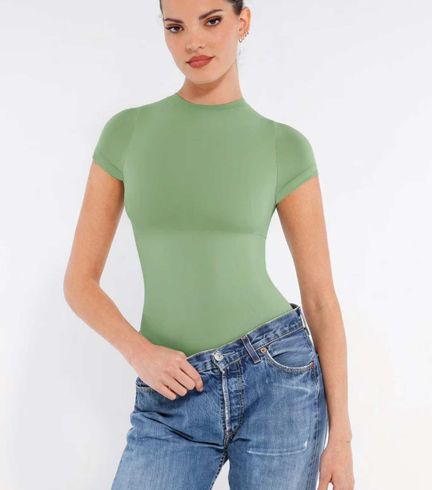 Seamless T-shirt Brief (Light Support) - Green