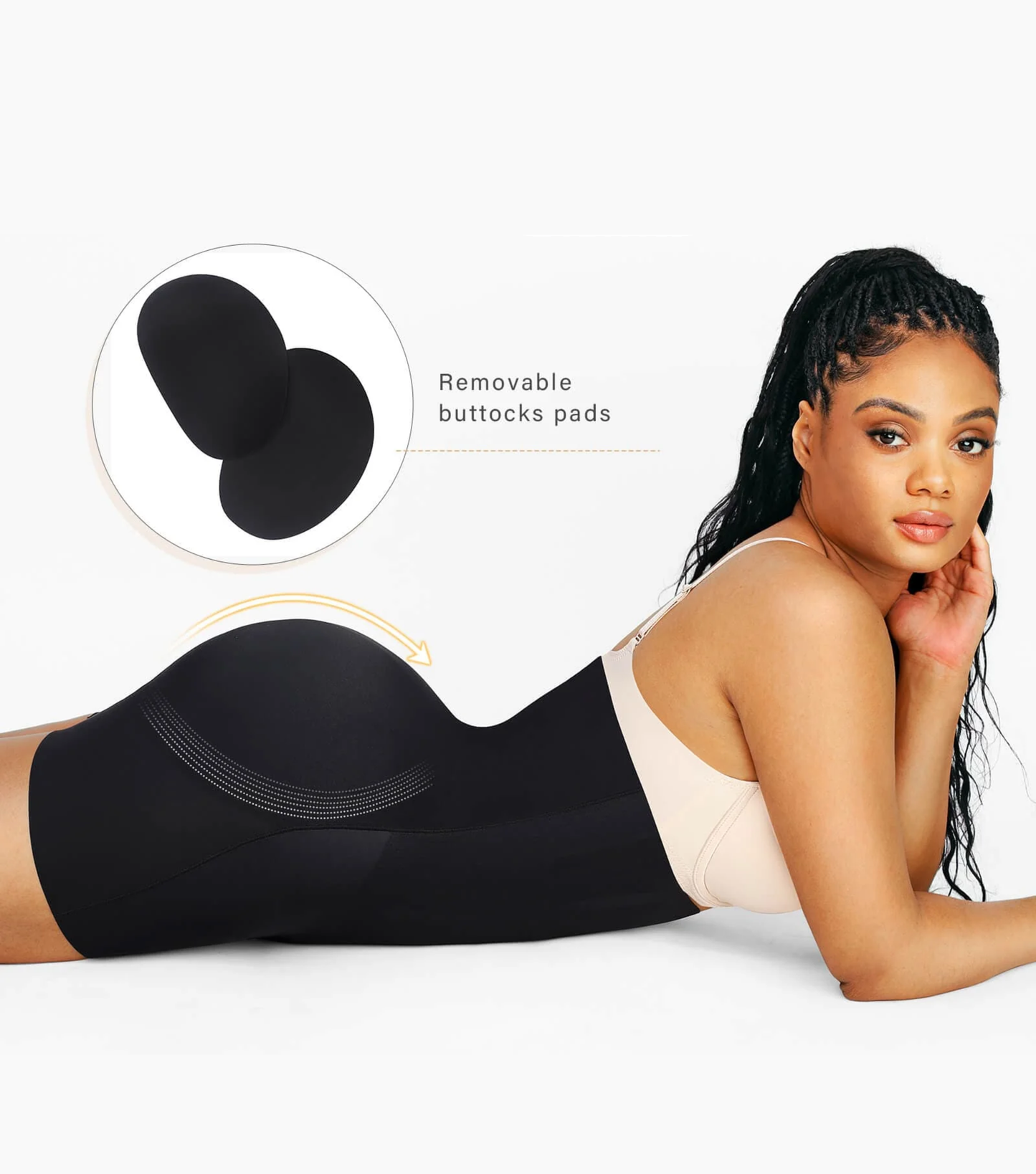 Air Slim Butt Lifter with Removable Buttock Pads (Өгзөгний нэмэлт падтай шорт) - Black