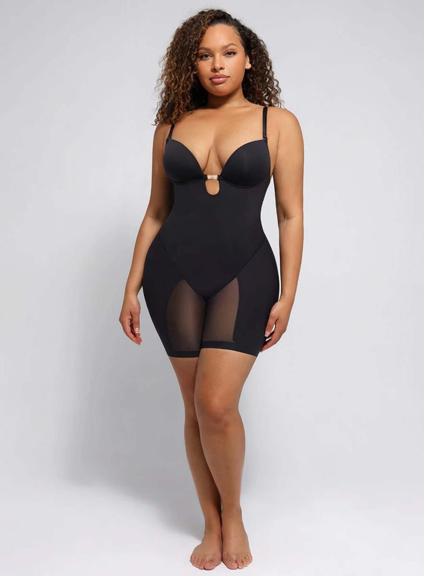 Backless Shapewear With Removable Butt And Hips Pads - Ар задгай, өгзөг ташааны нэмэлт падтай - Black
