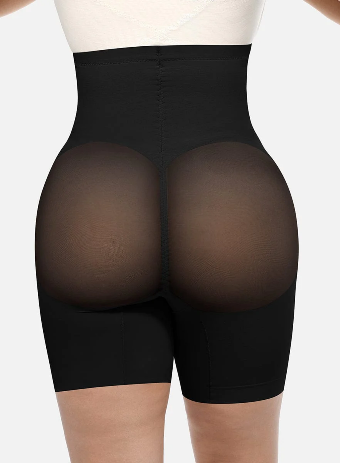 High-Waisted Butt Lift Seamless Shaper Shorts - Black