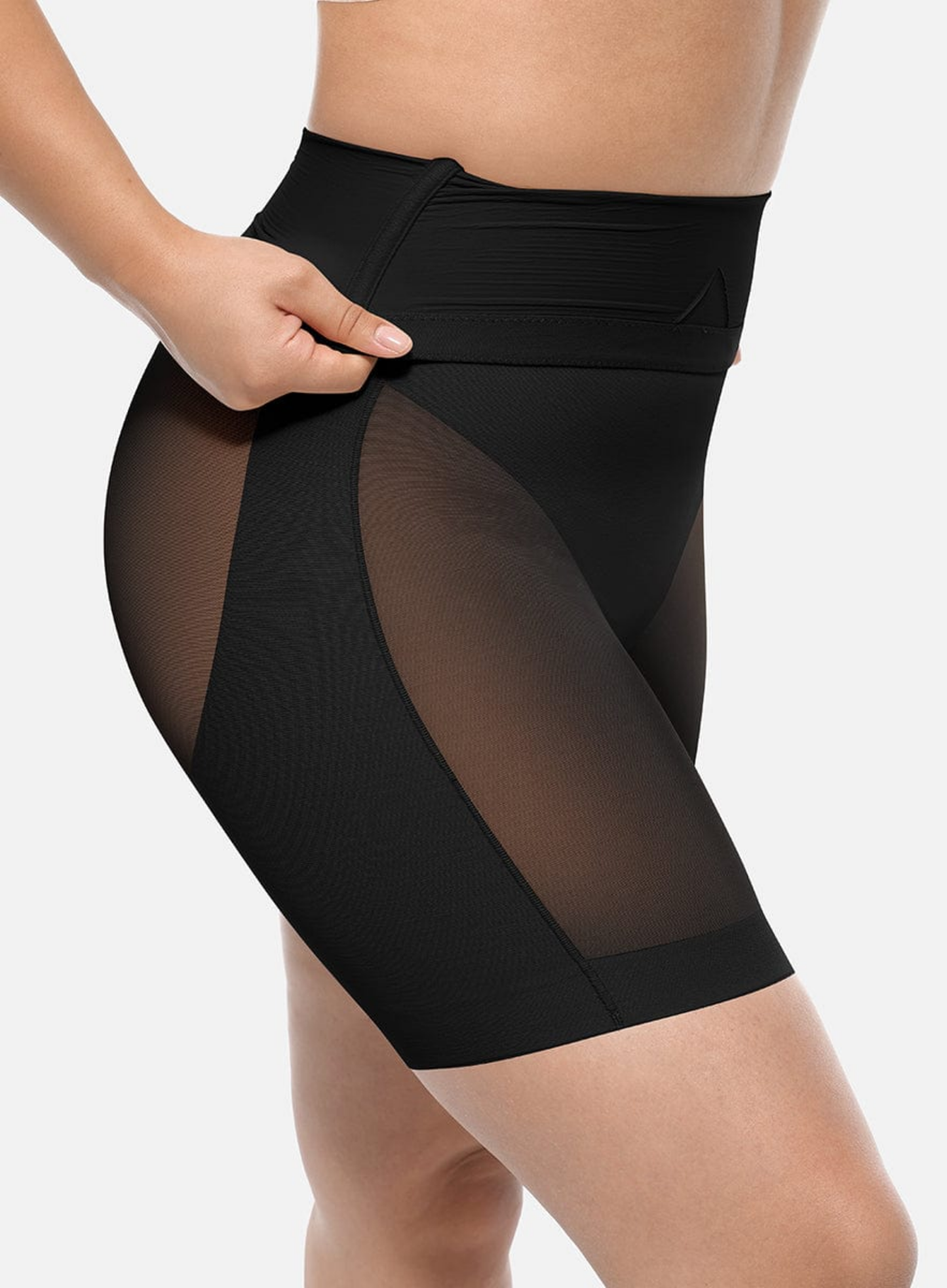High-Waisted Butt Lift Seamless Shaper Shorts - Black