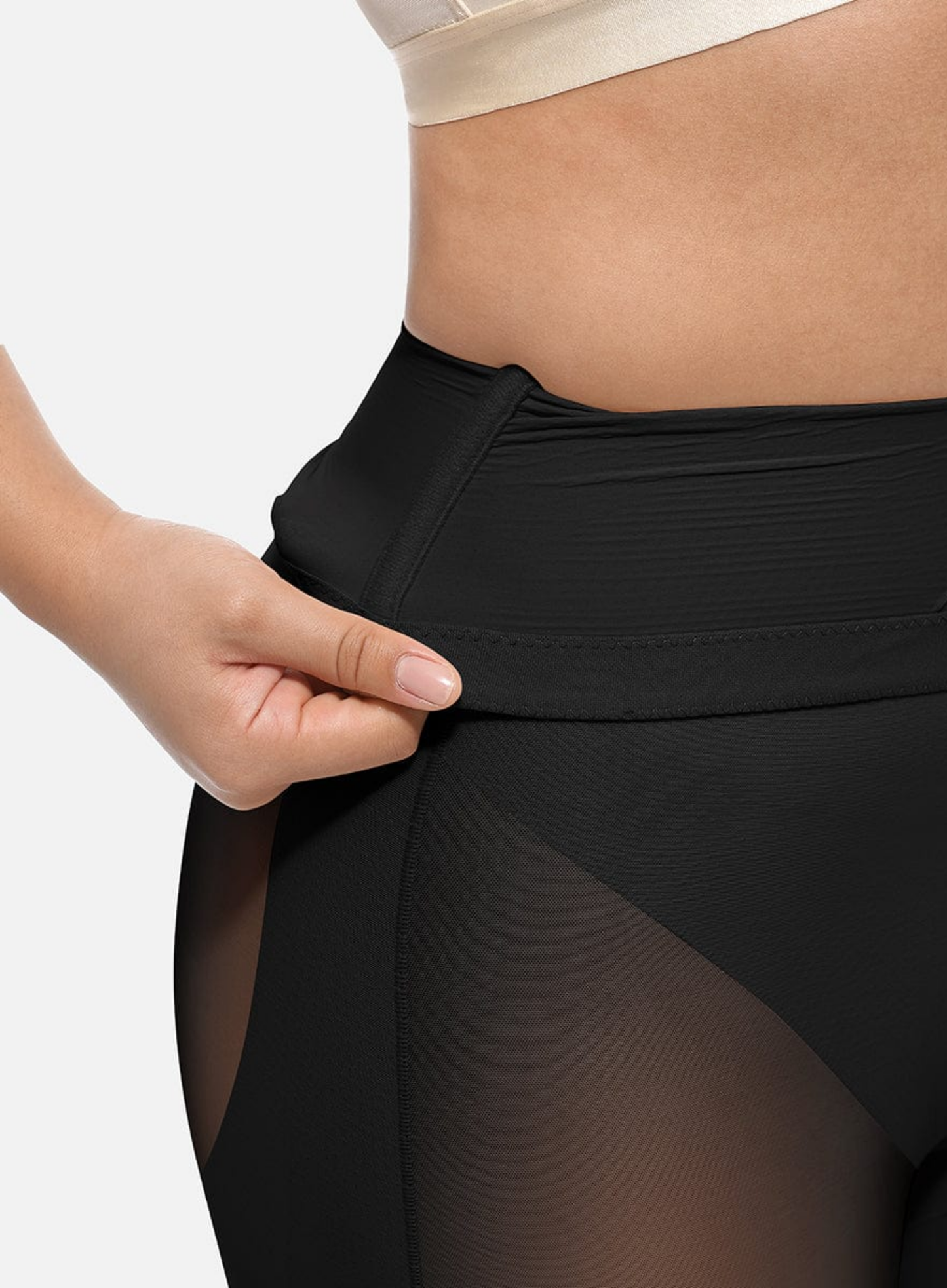 High-Waisted Butt Lift Seamless Shaper Shorts - Black