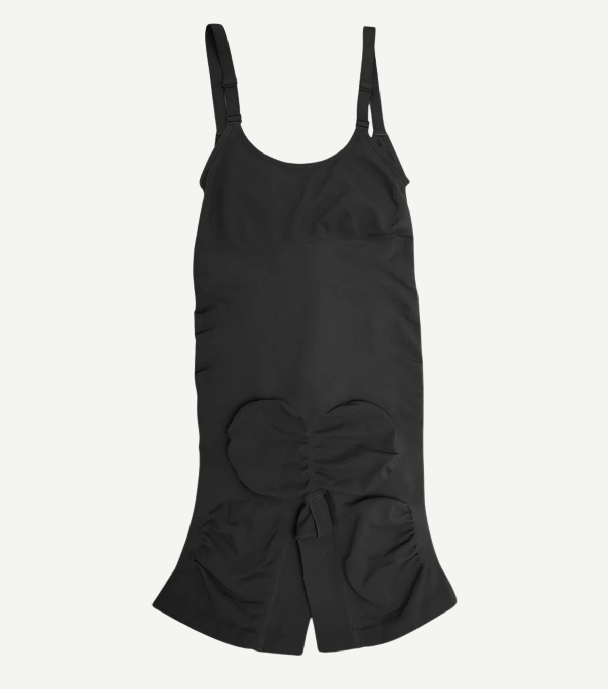 Seamless Zipper Bodysuit Full Black