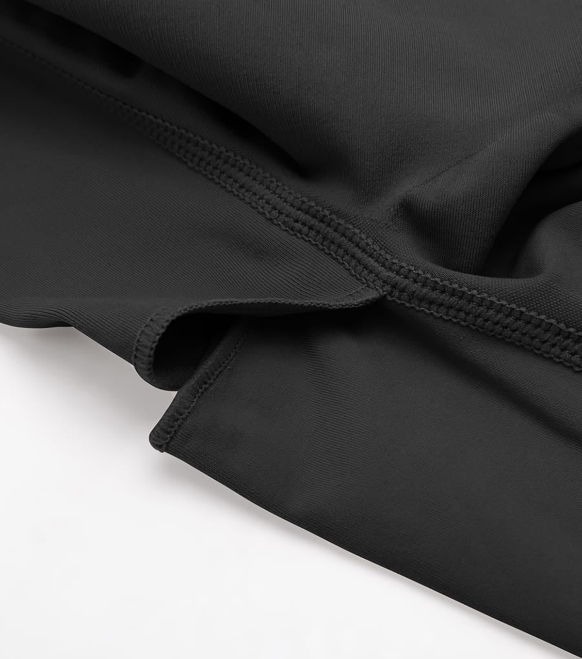 Seamless Zipper Bodysuit Full Black