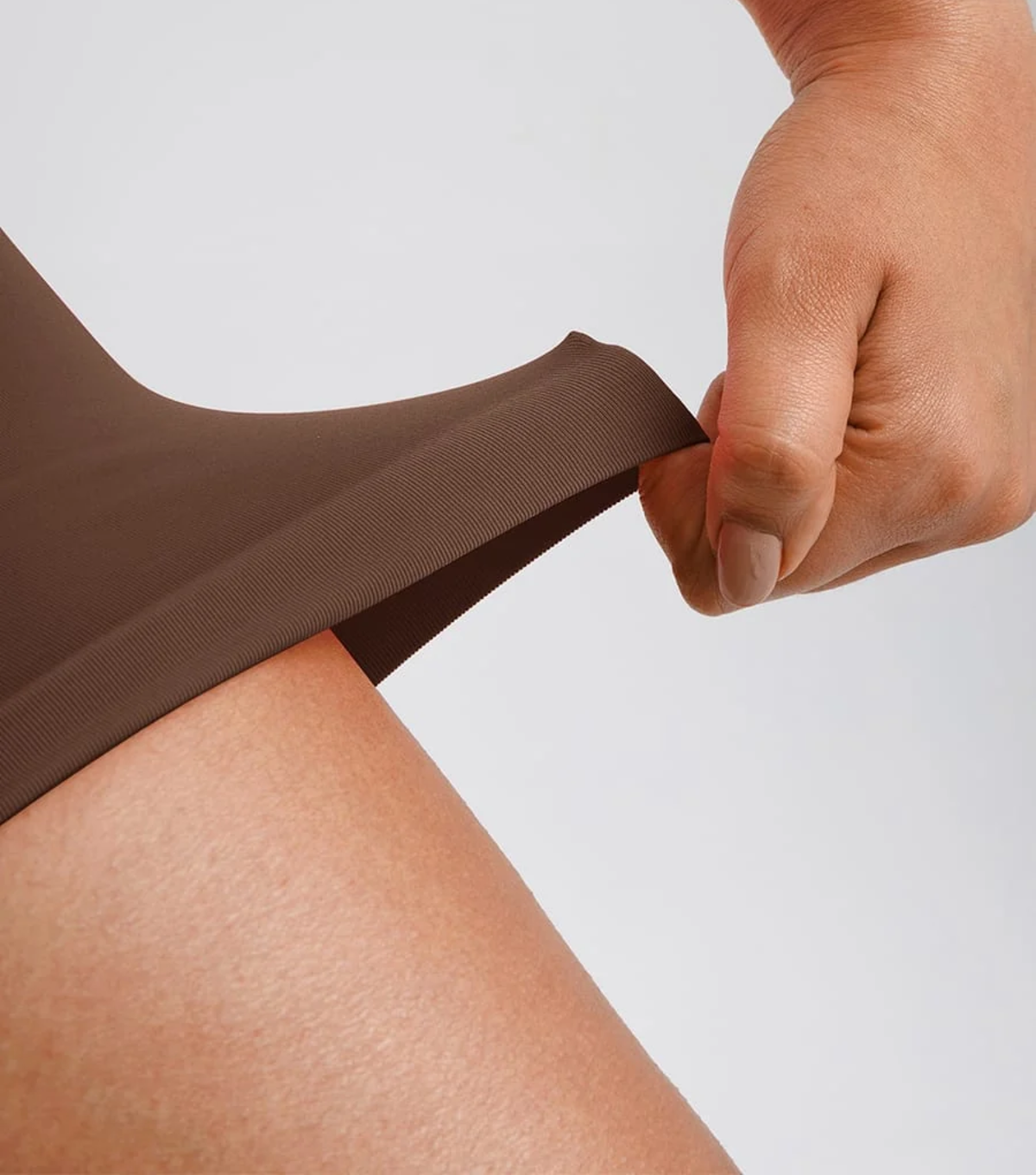 Seamless Zipper Bodysuit Full Brown
