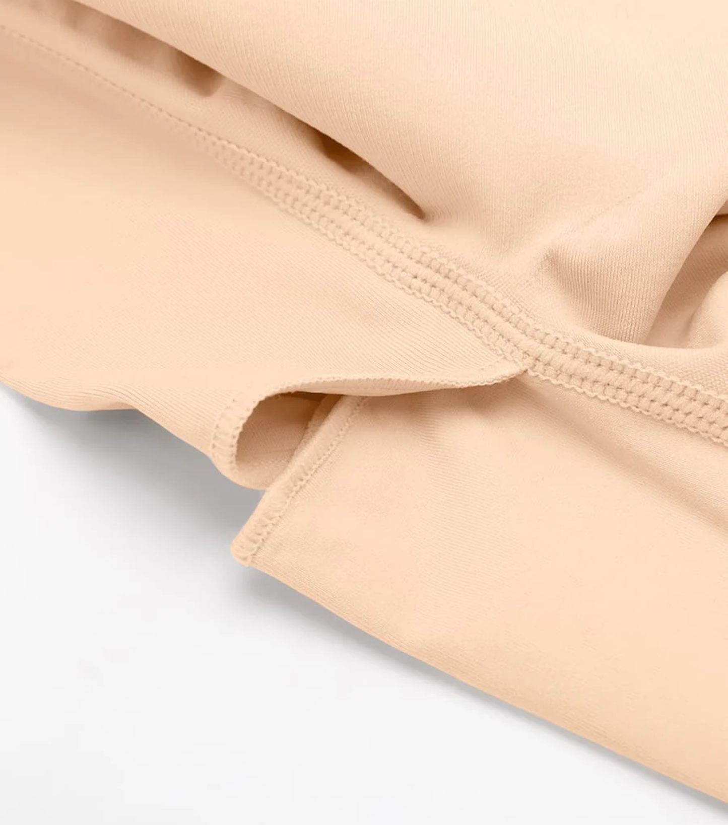 Seamless Zipper Bodysuit Full Beige