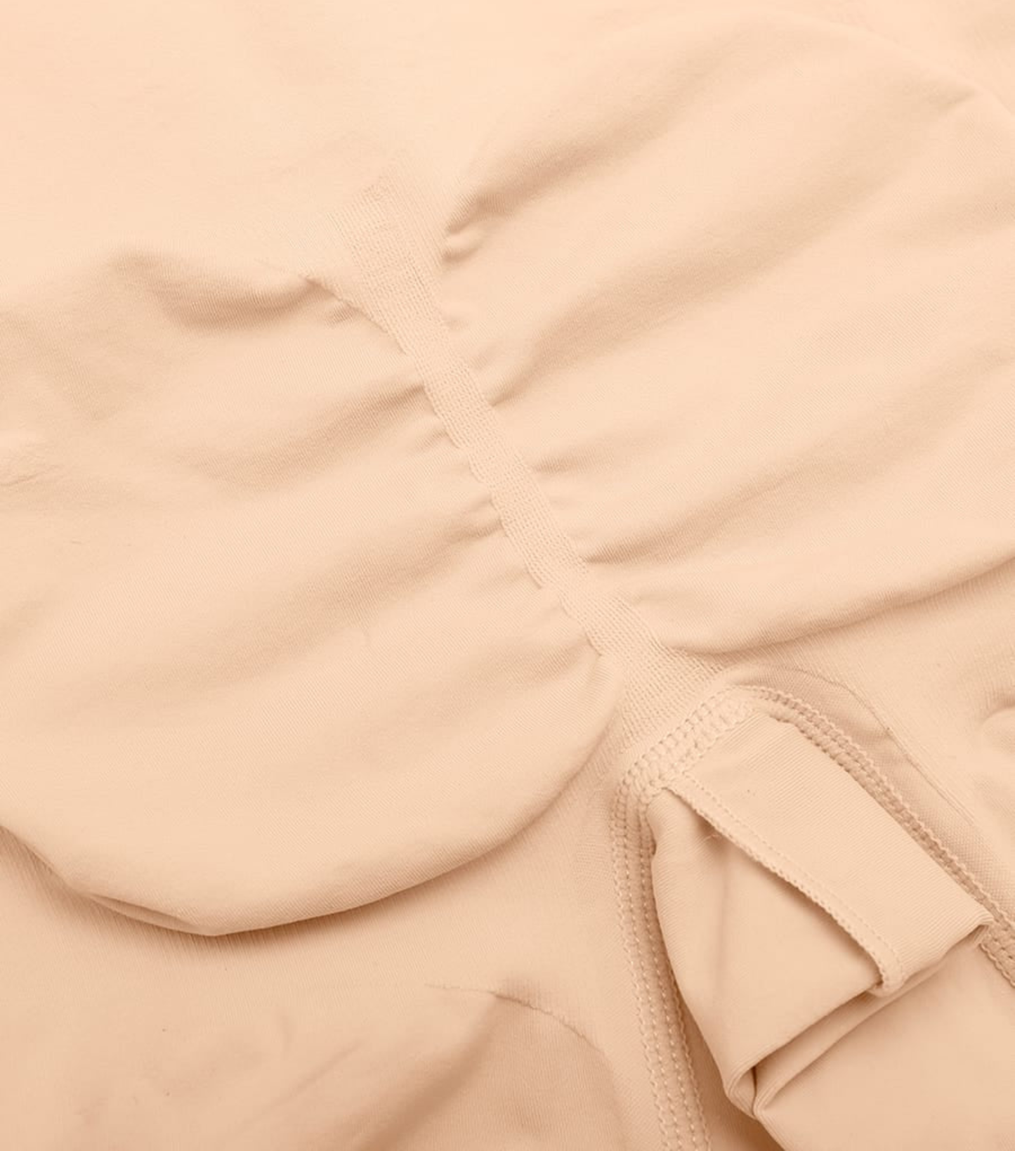 Seamless Zipper Bodysuit Full Beige