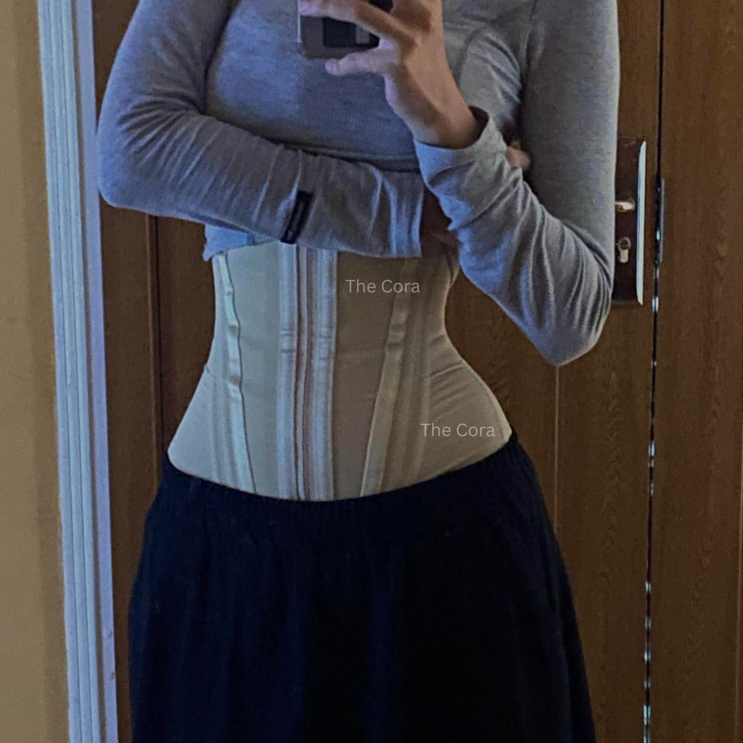 Цахилгаантай, дэгээтэй бэлхүүсний корсет - COLOMBIA HEAVY DUTY - Beige SKIN